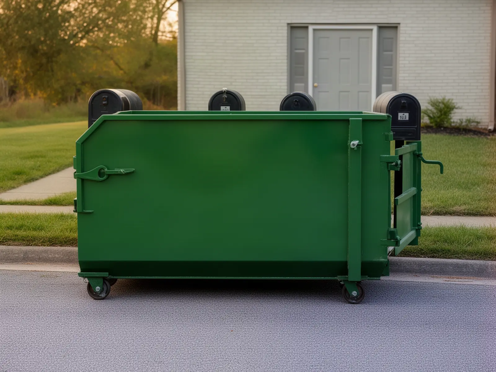 Roll-off dumpster from Blake & Sons Dumpster Rentals in Duluth, MN